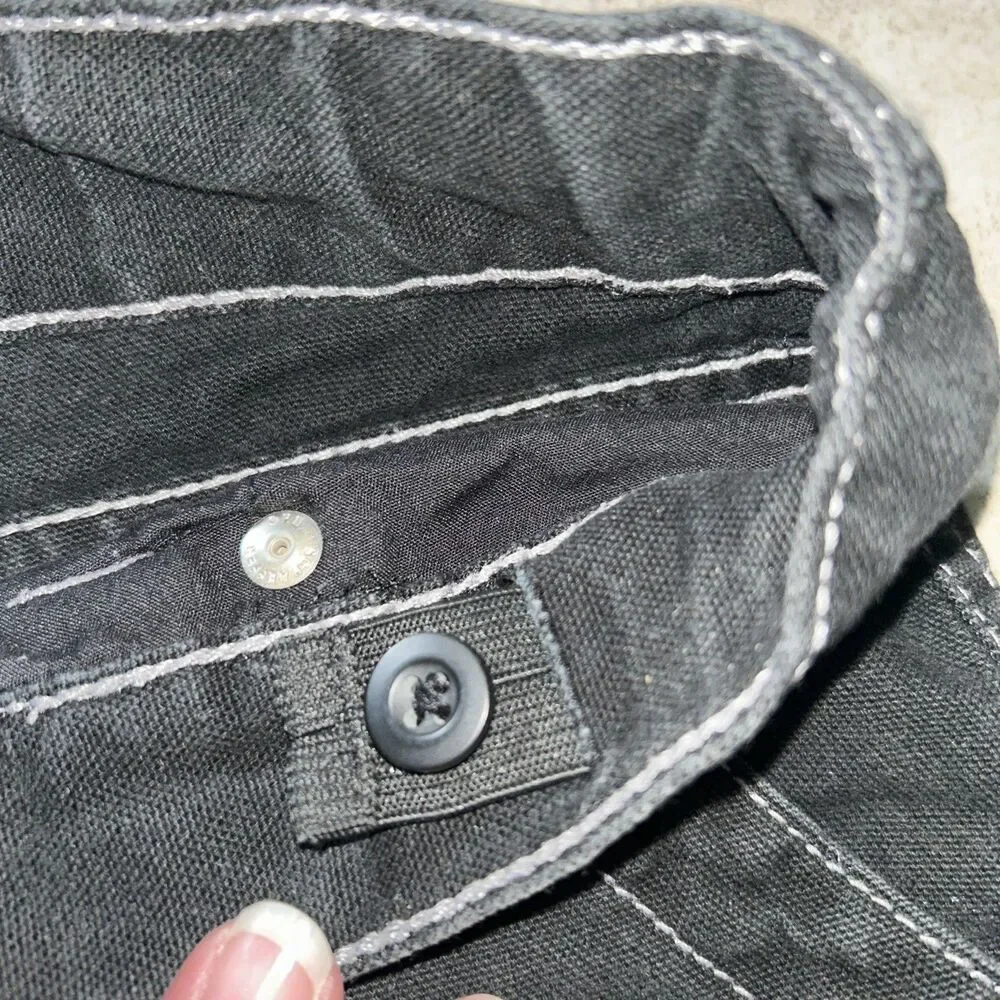 Gymboree Shorts Boys Size 7 Black Denim Jean Adjustable Waist